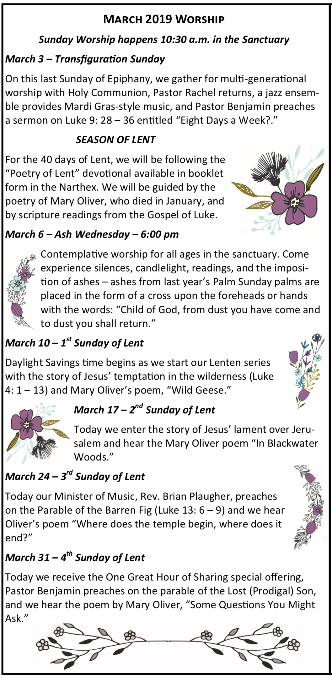 March Worship